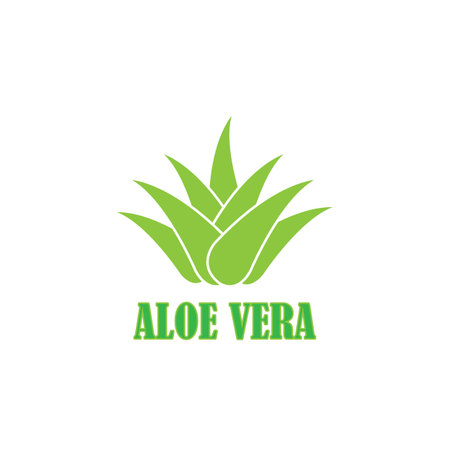 Aloe vera icon logo vector design templateのイラスト素材