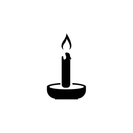 candle icon logo vector design templateのイラスト素材