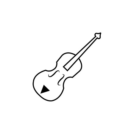 violin icon logo vector design templateのイラスト素材