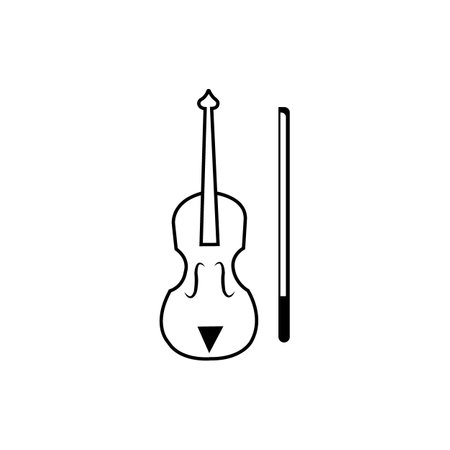 violin icon logo vector design templateのイラスト素材