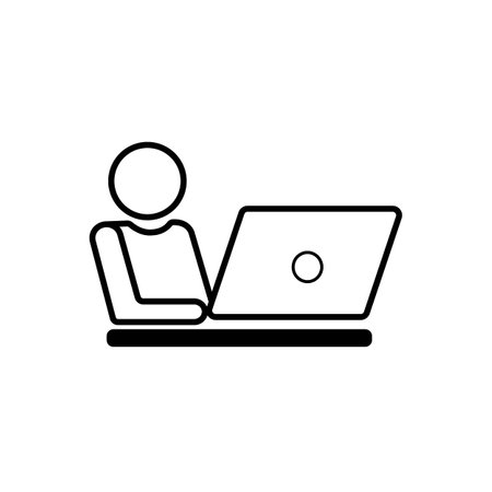 office worker icon logo vector design templateのイラスト素材