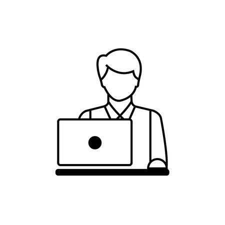 office worker icon logo vector design templateのイラスト素材