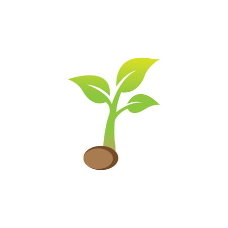 sprouts icon logo vector design templateのイラスト素材