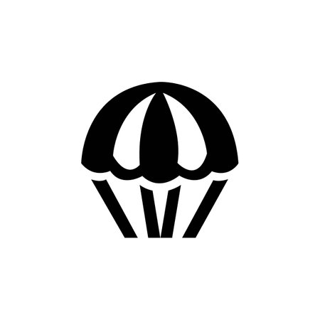 parachute icon logo vector design templateのイラスト素材