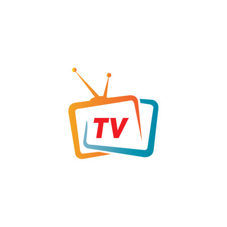 television icon logo vector design templateのイラスト素材