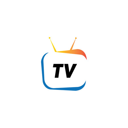 television icon logo vector design templateのイラスト素材