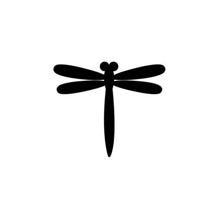 dragonfly icon logo vector design templateのイラスト素材