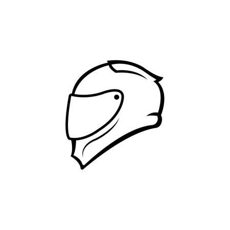 helmet icon logo vector design templateのイラスト素材