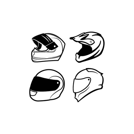 helmet icon logo vector design templateのイラスト素材