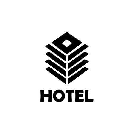hotel icon logo vector design templateのイラスト素材