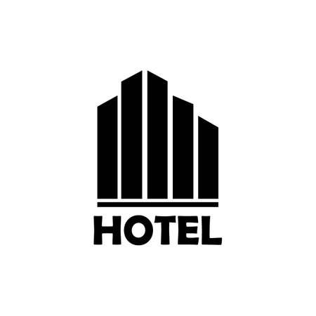 hotel icon logo vector design templateのイラスト素材