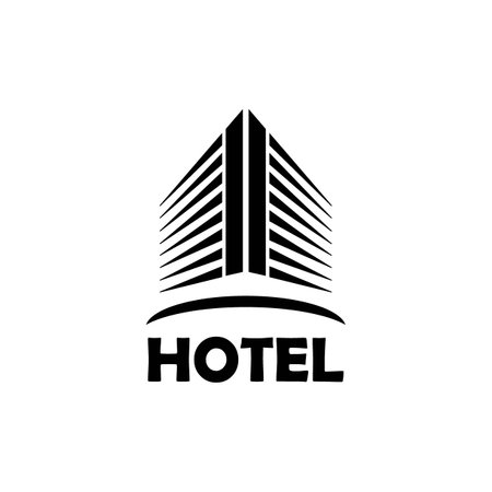 hotel icon logo vector design templateのイラスト素材