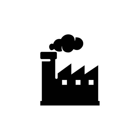 factory icon vector design templateのイラスト素材