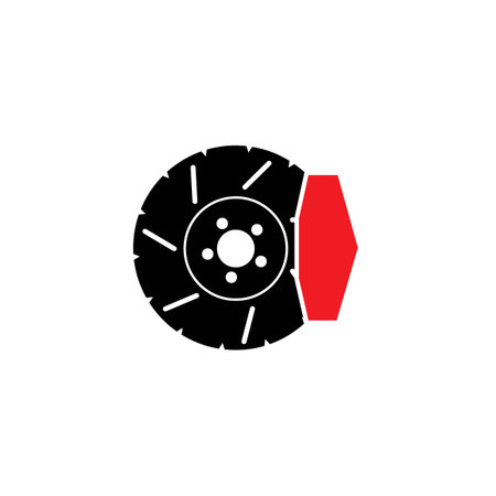 disc brakes icon logo vector design templateのイラスト素材