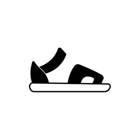 slippers icon vector design templateのイラスト素材