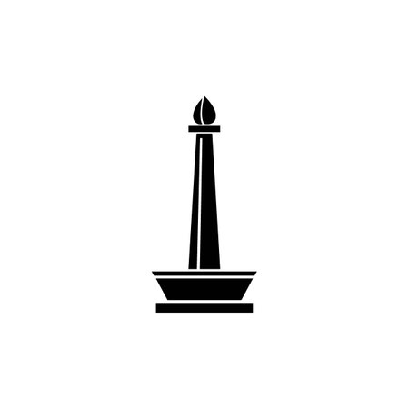 Monas Monument icon logo vector design templateのイラスト素材