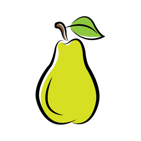 pear fruit icon logo vector design templateのイラスト素材