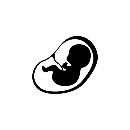 fetus icon logo vector design templateのイラスト素材