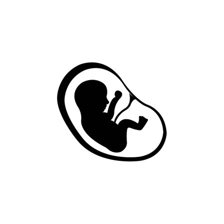 fetus icon logo vector design templateのイラスト素材