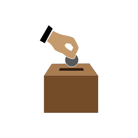 charity box icon logo vector design templateのイラスト素材