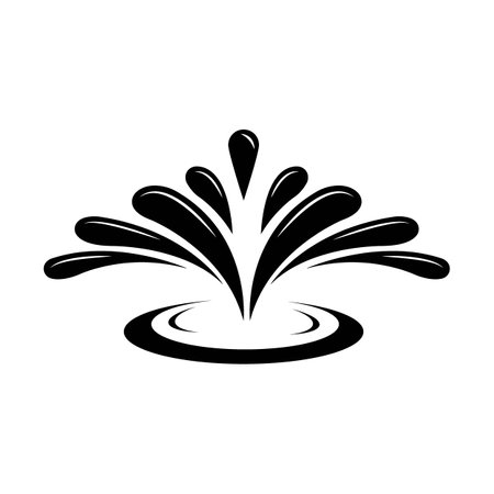 water fountain icon logo vector design templateのイラスト素材