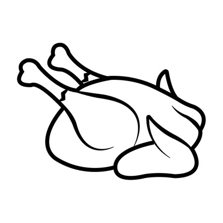 roast chicken icon logo vector design templateのイラスト素材