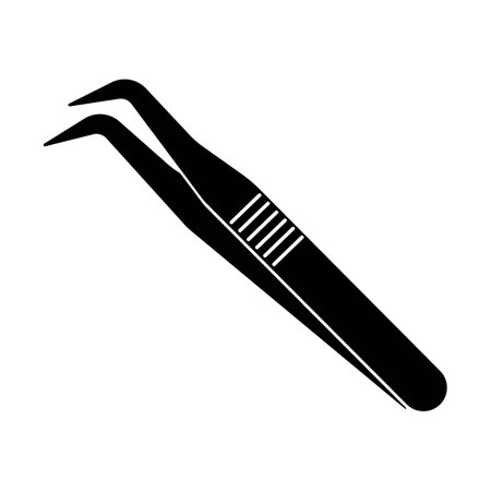 tweezers icon logo vector design templateのイラスト素材