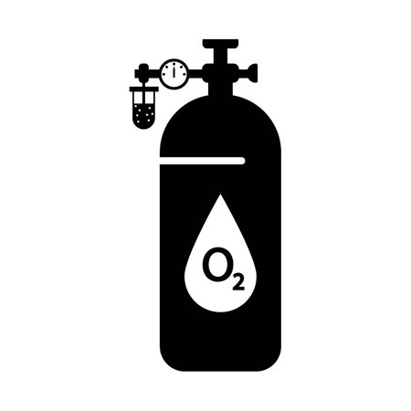 oxygen tube icon logo vector design templateのイラスト素材