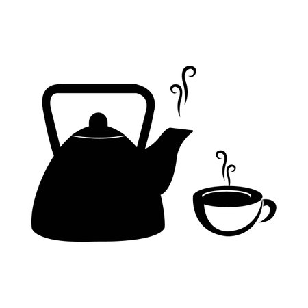 teapot icon logo vector design templateのイラスト素材