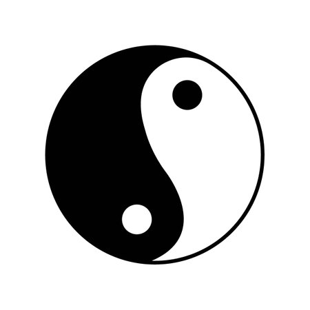 YIN YANG icon logo vec tor design templateのイラスト素材