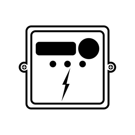 electric meter icon logo vector design templateのイラスト素材