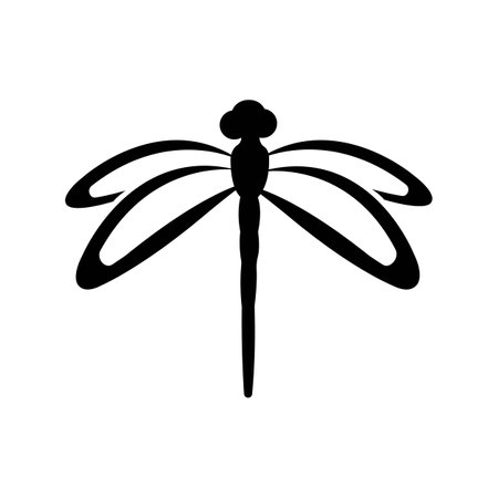 dragonfly icon logo vector design templateのイラスト素材