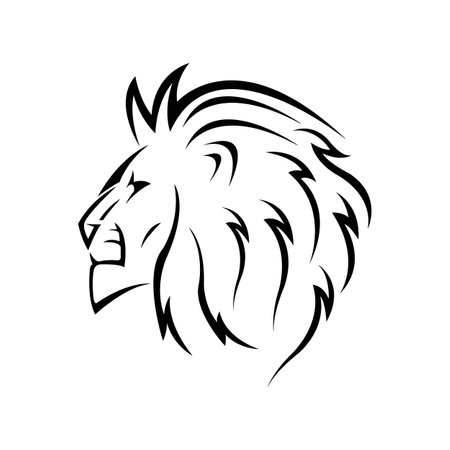 lion head icon logo vector design templateのイラスト素材