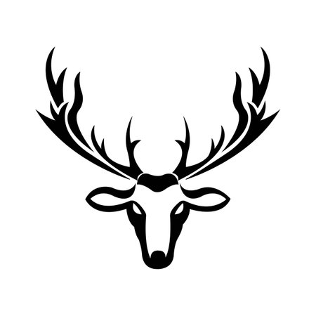 deer head icon logo vector design templateのイラスト素材
