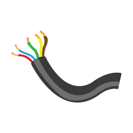 cable icon vector design templateのイラスト素材
