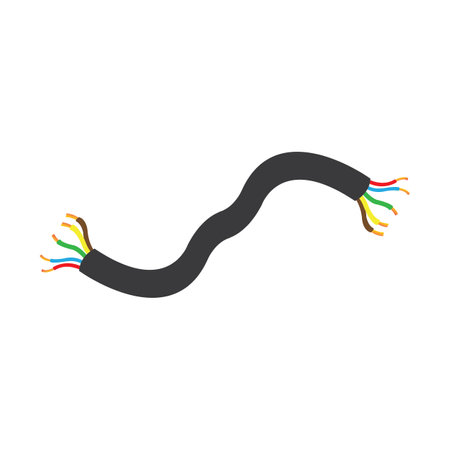 cable icon vector design templateのイラスト素材