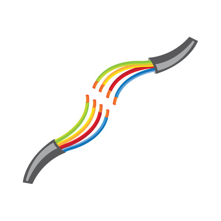 cable icon vector design templateのイラスト素材