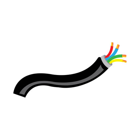 cable icon vector design templateのイラスト素材