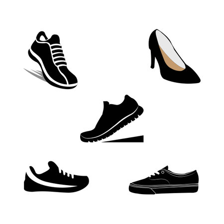 shoe icon logo vector design templateのイラスト素材