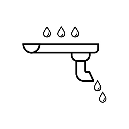water gutters icon logo vector design templateのイラスト素材