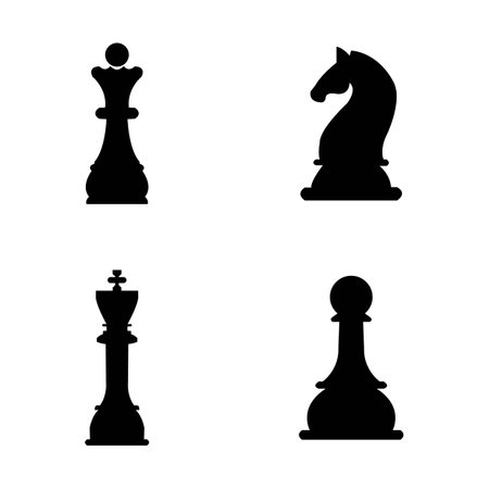 chess icon logo vector design templateのイラスト素材