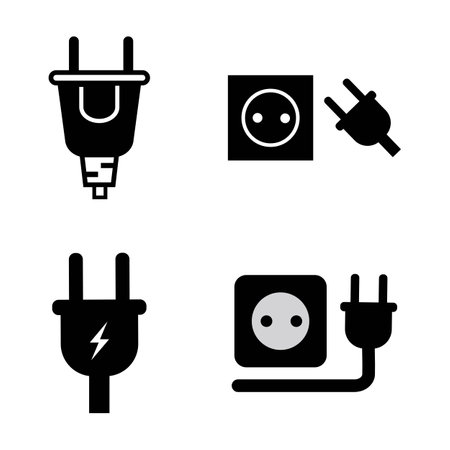 plug icon logo vector design templateのイラスト素材
