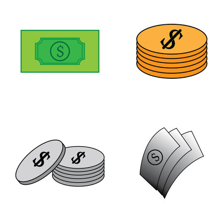 Money icon logo vector design templateのイラスト素材