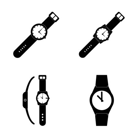 watch icon logo vector design templateのイラスト素材
