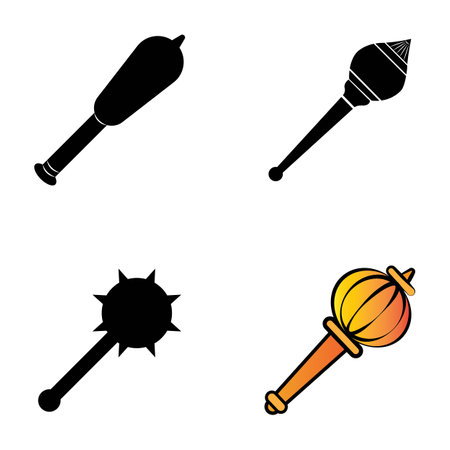 bludgeon icon logo vector design templateのイラスト素材