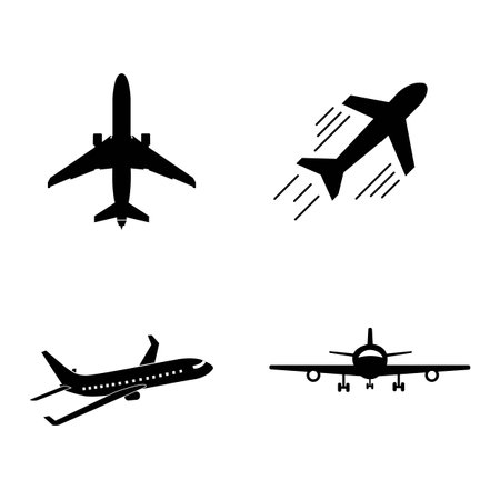 aircraft icon logo vector design templateのイラスト素材