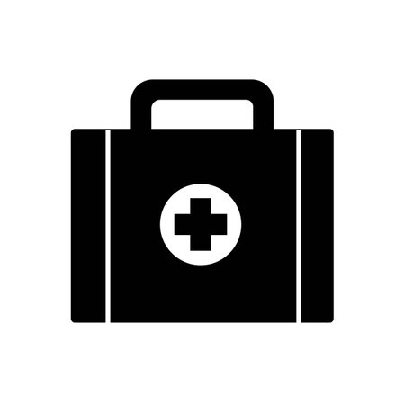 First aid box icon logo vector design templateのイラスト素材