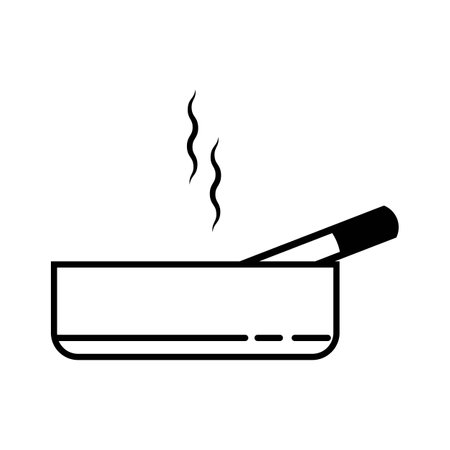 cigarette ashtray icon logo vector design templateのイラスト素材