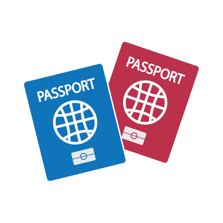 passport icon logo vector design templateのイラスト素材