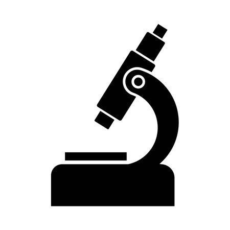 microscope icon logo vector design templateのイラスト素材